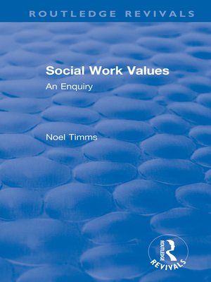 cover image of Social Work Values